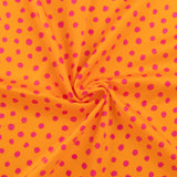 Printed Silky Polyester - BUBBLE - 006 - Orange