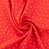 Printed Silky Polyester - BUBBLE - 007 - Red