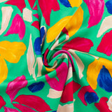 Polyester soyeux imprimé - <BUBBLE> - 011 - Vert