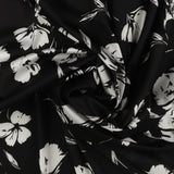 Satin imprimé - MUSE - 002 - Noir