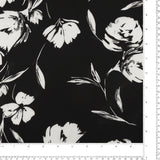 Satin imprimé - MUSE - 002 - Noir