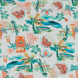 Rayonne imprimée - <MANSFIELD> - 002 - Sarcelle