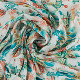 Rayonne imprimée - <MANSFIELD> - 002 - Sarcelle