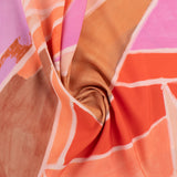 ECOVERO Printed Viscose - IBIZA - 002 - Pink & Orange