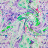 ECOVERO Printed Viscose - IBIZA - 005 - Purple & Green