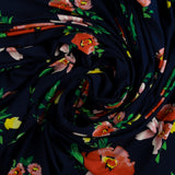 Tricot imprimé Modal - <ROSE> - 003 - Marine