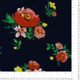 Tricot imprimé Modal - <ROSE> - 003 - Marine