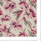 Tricot imprimé Modal - <ROSE> - 006 - Mauve