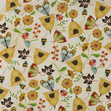 Blank - Coton imprimé - <NATURE'S SYMPHONY> - 007 - Crème