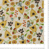 Blank - Coton imprimé - <NATURE'S SYMPHONY> - 007 - Crème