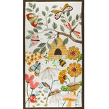 Blank - Panneau de Coton imprimé 24 x 44 po (61 x 112 cm) - <NATURE'S SYMPHONY> - 010 - Blanc