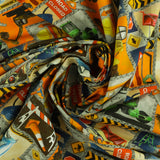 Coton imprimé - <LET'S GET BUILDING> - 004 - Multicouleur