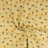 Coton imprimé - <CAT HAIR DON'T CARE> - 001 - Beige