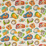 Coton imprimé - <CAT HAIR DON'T CARE> - 002 - Blanc Cassé