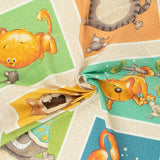 Printed Cotton - CAT HAIR DON'T CARE - 010 - Panel 24 x 44 in (61 x 112 cm) - Multicolor