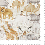 Northcott - Printed Cotton - TWO BY TWO - 001 - Offwhite