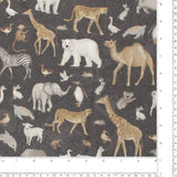 Northcott - Coton imprimé - <TWO BY TWO> - 002 - Charbon