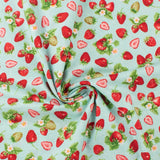 Henry Glass - Printed Cotton - BERRY BESTIES - 008 - Aqua