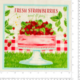 Henry Glass - Coton imprimé - <BERRY BESTIES> - 011 - Panneau 24 x 44 in (61 x 112 cm) - Fraise