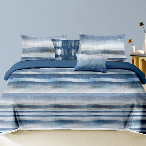5 pcs Comforter set - Watercolour Stripes