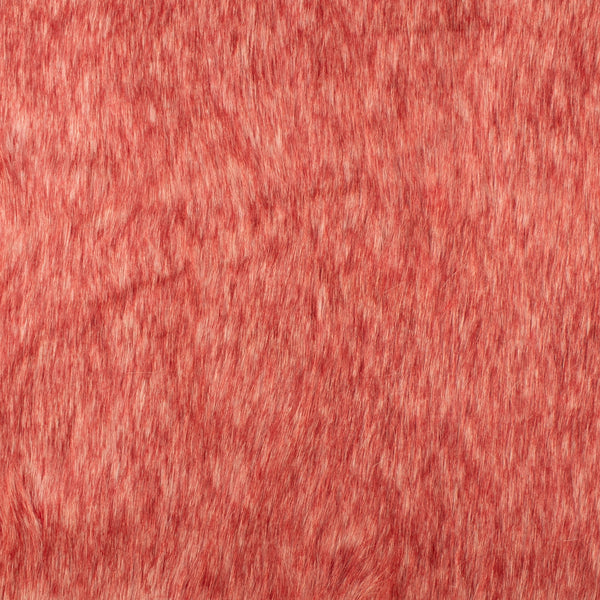 Luxury Faux Fur - Two tones - Red / Beige