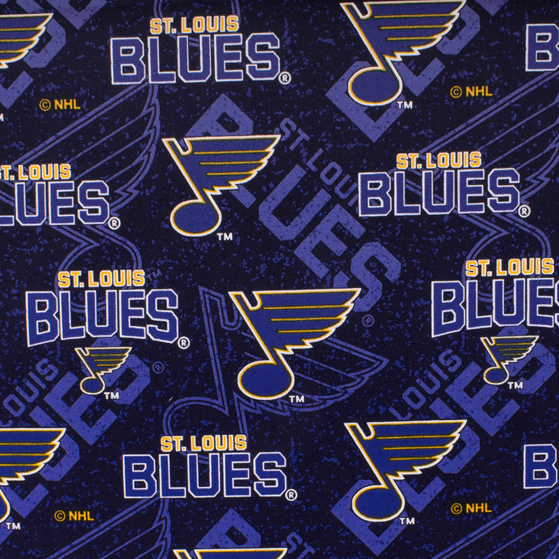St-Louis Blues - NHL Cotton Print - Logo - Blue