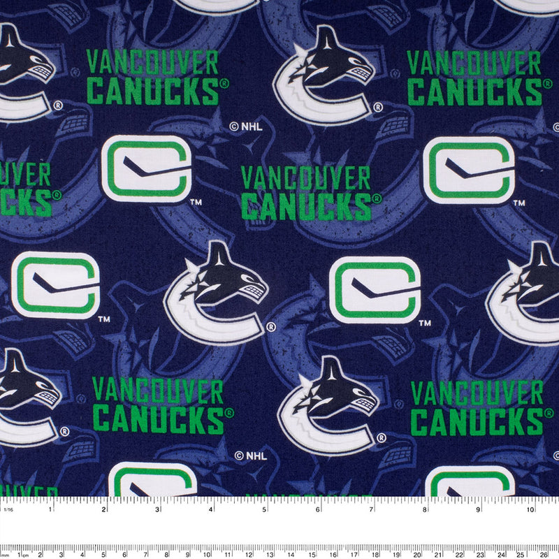 Vancouver Canucks - NHL cotton print - Logo - Blue