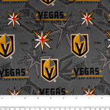 Vegas Golden Knights - NHL cotton print - Logo - Grey