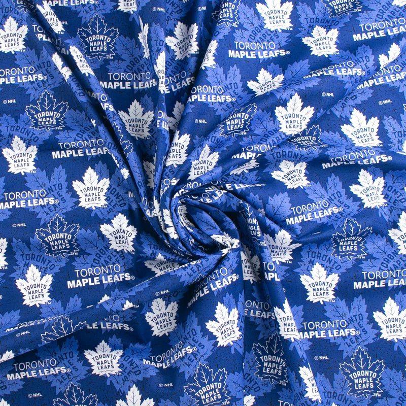 Toronto Maple leafs (1MAP) - NHL cotton print - Logo - Blue