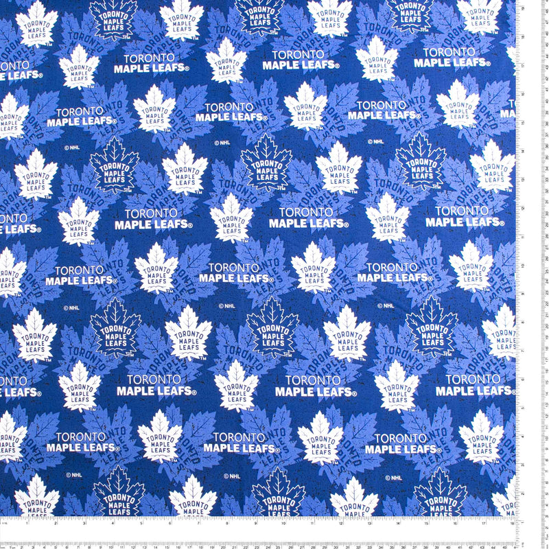 Toronto Maple leafs (1MAP) - NHL cotton print - Logo - Blue