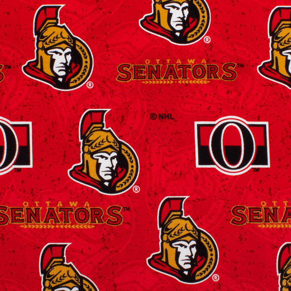 Senators d&#039;Ottawa - Coton imprimé LNH - Logo - Rouge