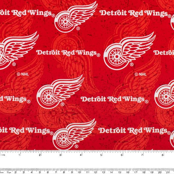 Red Wings de Détroit - Coton imprimé LNH - Logo - Rouge