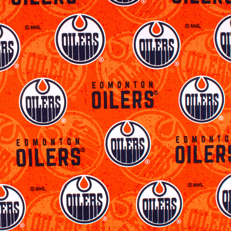 Oilers d&#039;Edmonton - Coton imprimé LNH - Logo - Orange