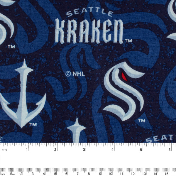 Kraken de Seattle - Coton imprimé LNH