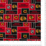 Blackhawks de Chicago - Coton imprimé LNH - Logo - Rouge 2