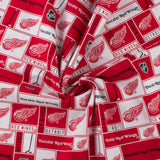 Red Wings de Détroit - Coton imprimé LNH - Logo - Rouge 2
