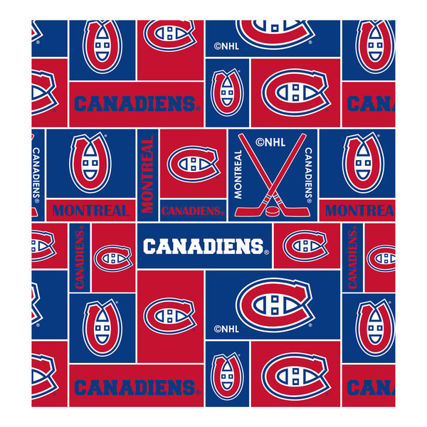 Montreal Canadiens - NHL Fleece Print - Squares