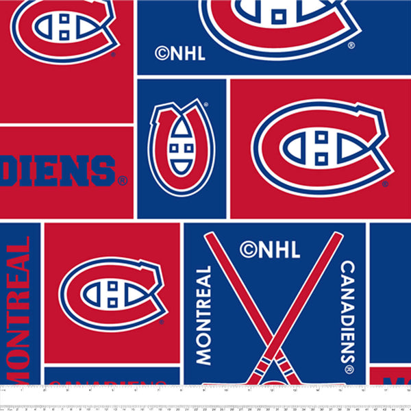 Montreal Canadiens - NHL Fleece Print - Squares