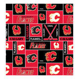 Calgary Flames  - NHL Fleece Print - Squares