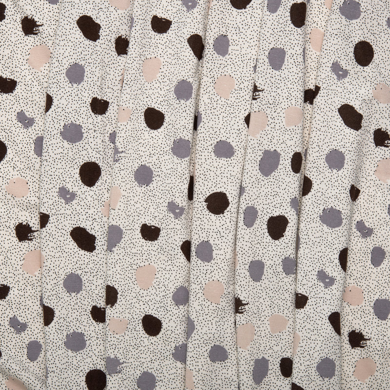 BAMBOO - Printed knit - Spots - Beige
