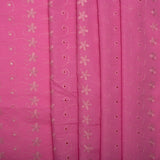 Scalloped Eyelet - Hot pink