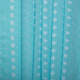 Broderie anglaise avec bordure - Bleu Opale