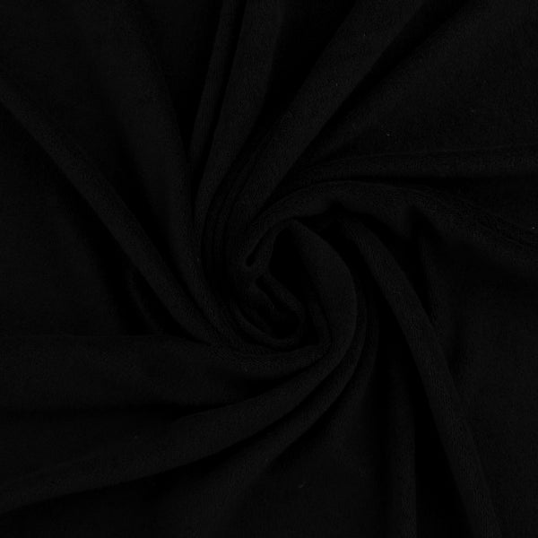 Tricot coton poly à bouclettes - PLUSH - Noir