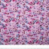 Tricot coton lycra imprimé - IMA-GINE F23 - Fleurs - Rose