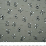 Tricot coton lycra imprimé - IMA-GINE F23 - Koala - Gris