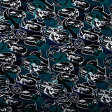 Printed Knit - FAST AND FURIOUS - Cars / Stering - Blue