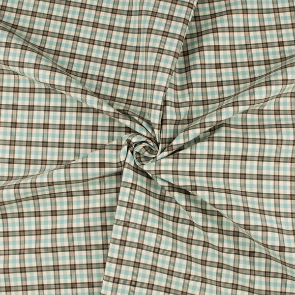 Tissu pour chemise masculine - CHARLES - 002 - Aqua