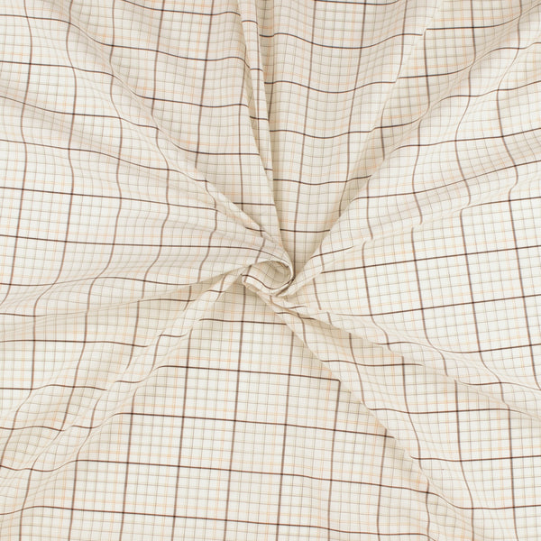 Tissu pour chemise masculine - CHARLES - 007 - Brun