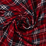 Flanellette Imprimée - CHELSEA - 003 - Rouge et Marine