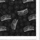 Printed Flannelette - CHELSEA - 015 - Black